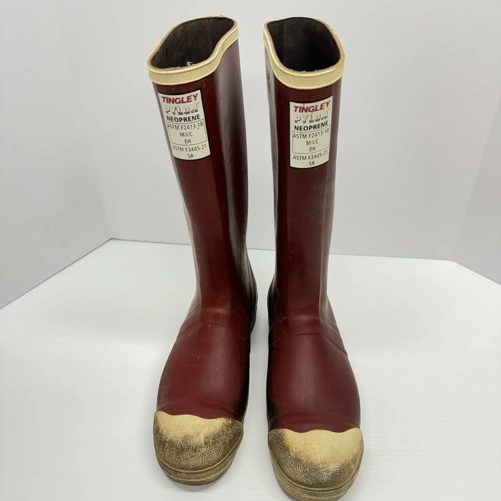 Tingley Pylon Neoprene Steel Toe Boots 16 Inch Industrial Work Men's Size 10 Red